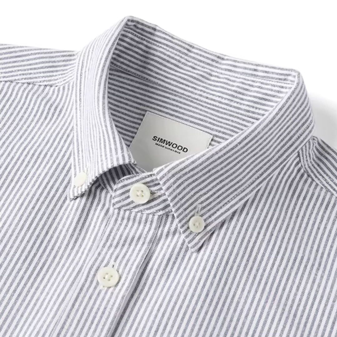 Camisa de Botões Masculina Básica - Striped 