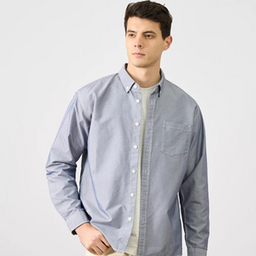 Camisa de Botões Masculina Básica - Oxford 