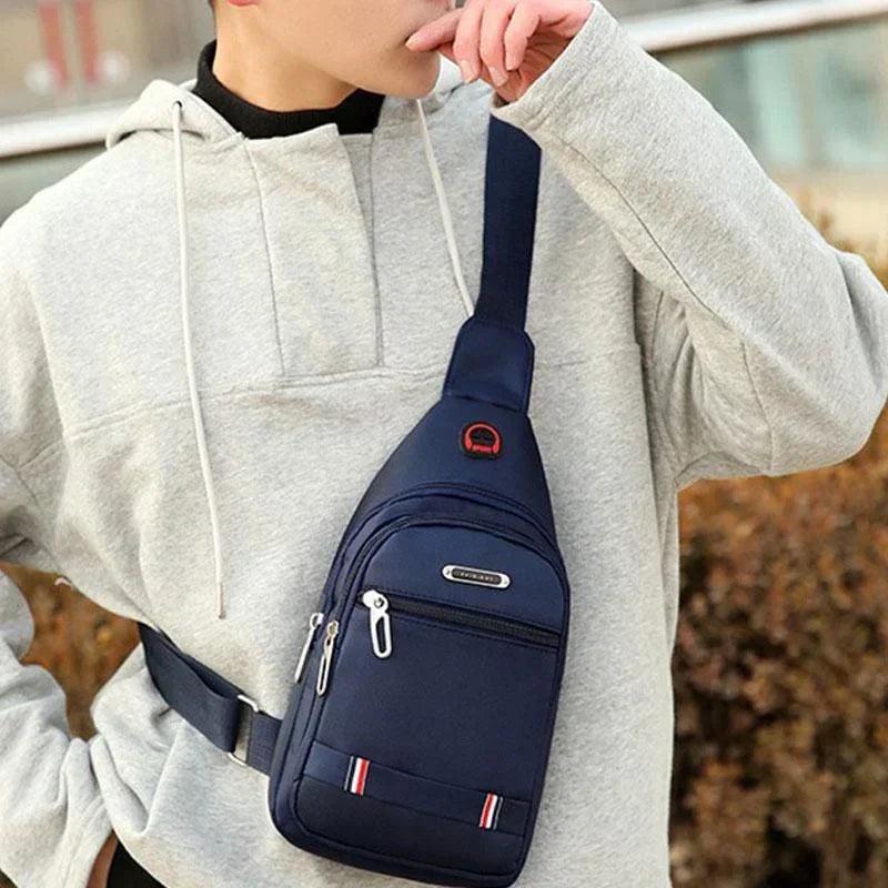 bolsa de ombro masculina